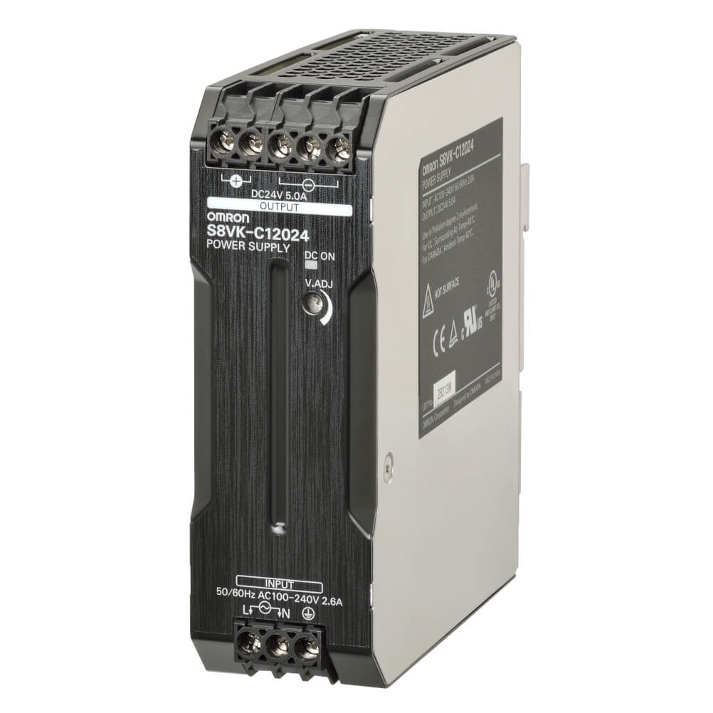 OMRON S8VK-C12024 | Book type power supply, Lite, 120 W, 24VDC, 5A, DIN rail mounting