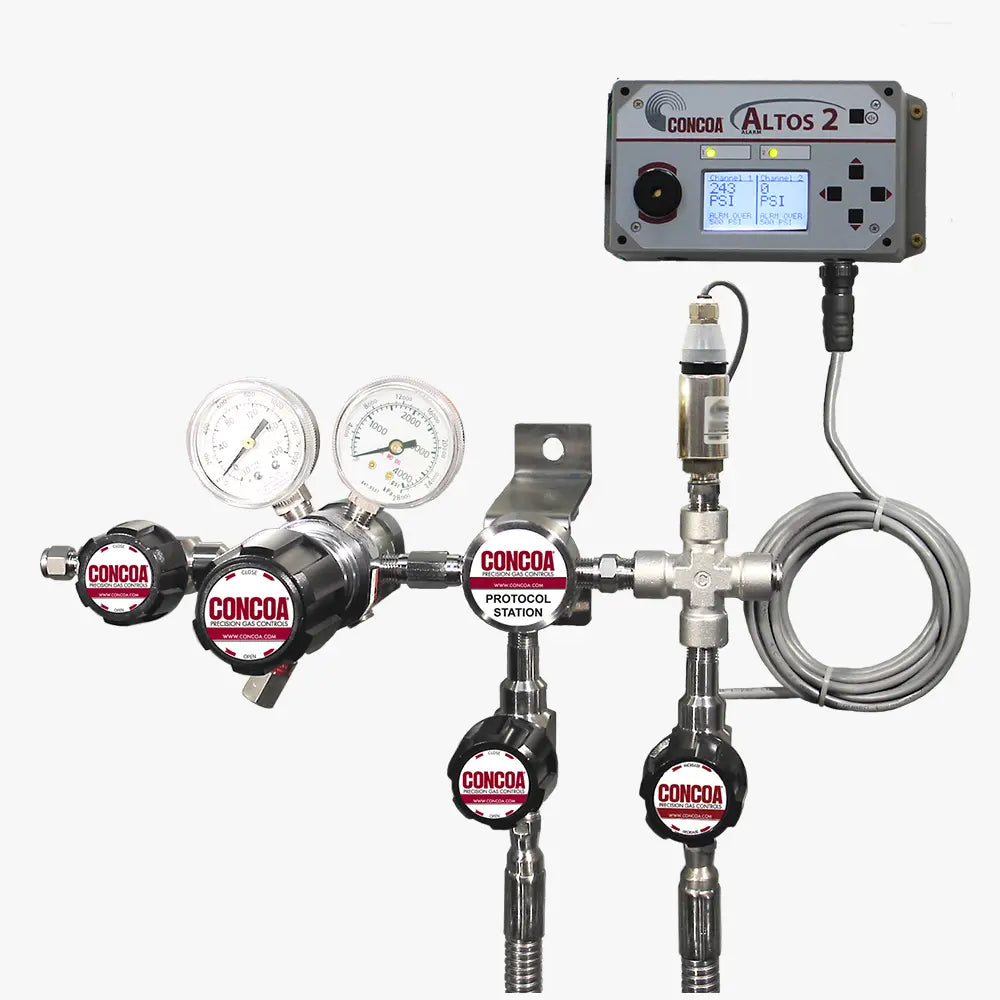 CONCOA 5529TC23-01-CONA | 529 Series Protocol Switchover Monitor Station | Chrome-Plated Brass, 4500 PSIG