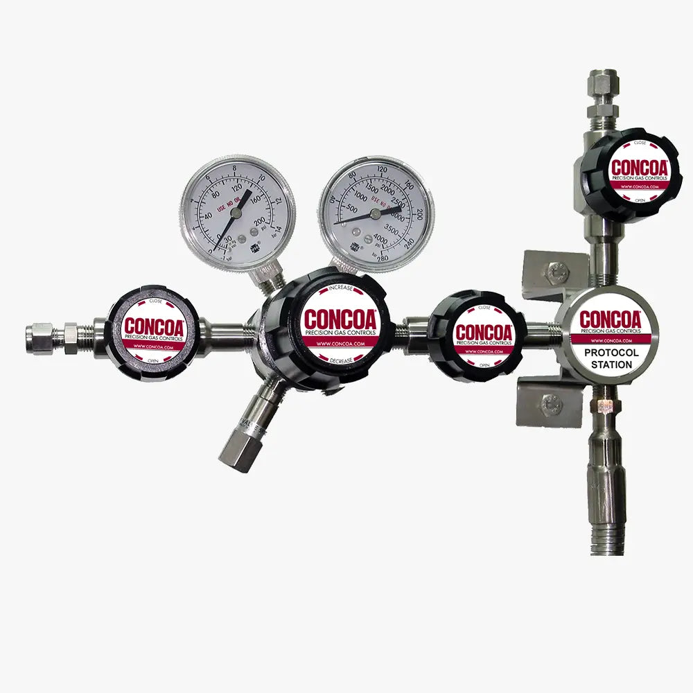 CONCOA 5290172-01-CON | 529 Series Protocol Purge Station | Single Stage Chrome-Plated Brass
