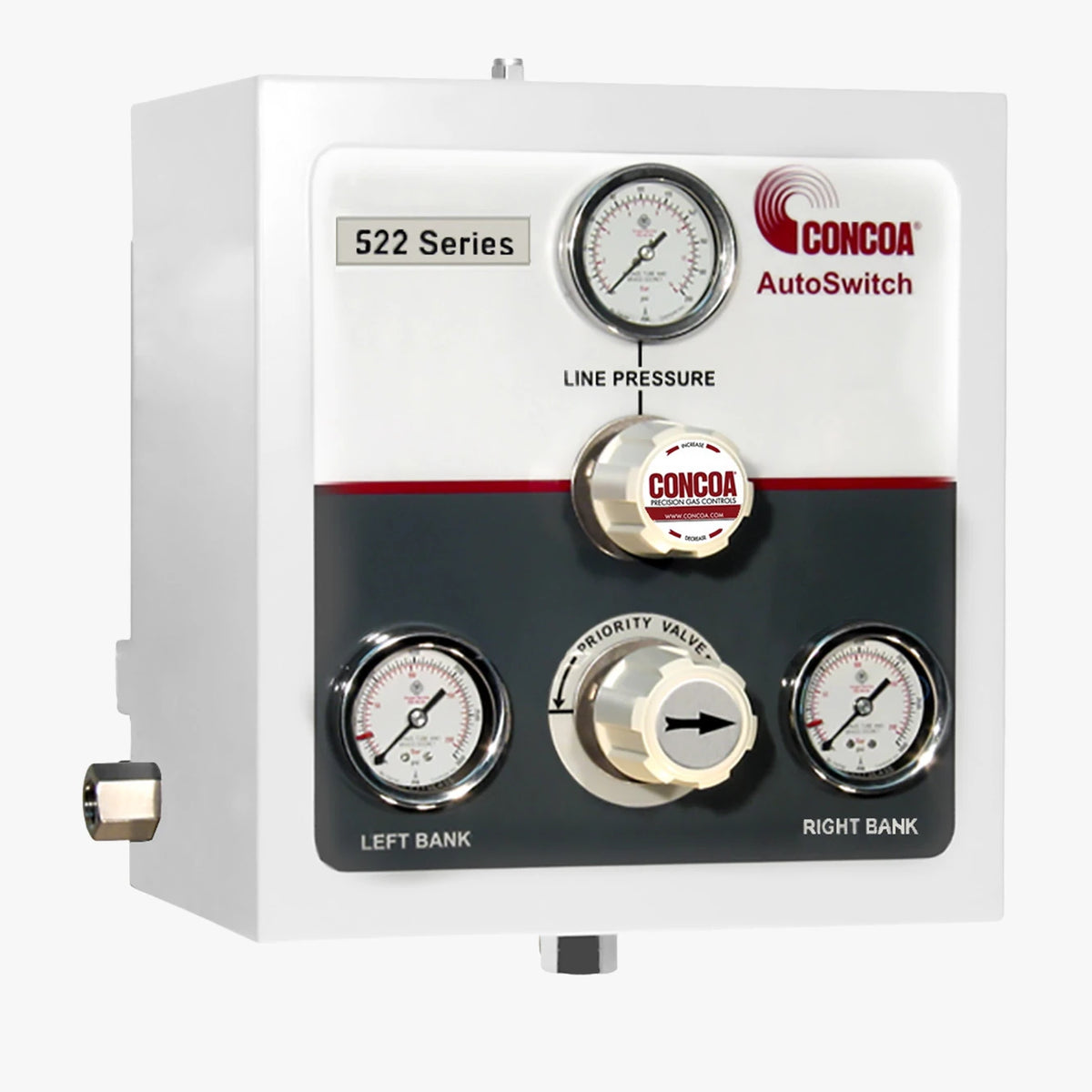 CONCOA 522 Series AutoSwitch | Automatic Gas Switchover | 3000 PSIG Inlet, Brass, 600 SCFH