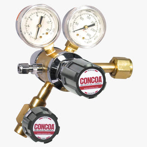 CONCOA 601 Series | Resonator Gas Regulator | Dual Stage, Brass, 3000 or 4500 PSIG Inlet