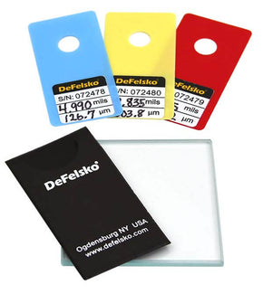 DeFelsko STDCSSSPG | PosiTector SPG Certified Shim Set | 3 Shims 50, 125, 500 µm with Glass Plate - generaltechuae