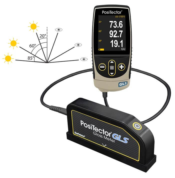 DeFelsko GLS206085-1 | PosiTector GLS 20/60/85 Gloss Meter, Standard | 20°/60°/85° Geometry - generaltechuae