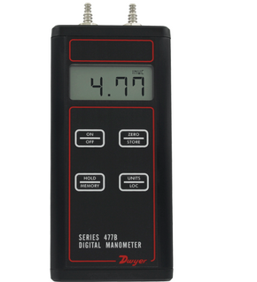 Dwyer Instruments 477B-4 | Handheld digital manometer | 0 to 10 psi (0 to 68.95 kPa)