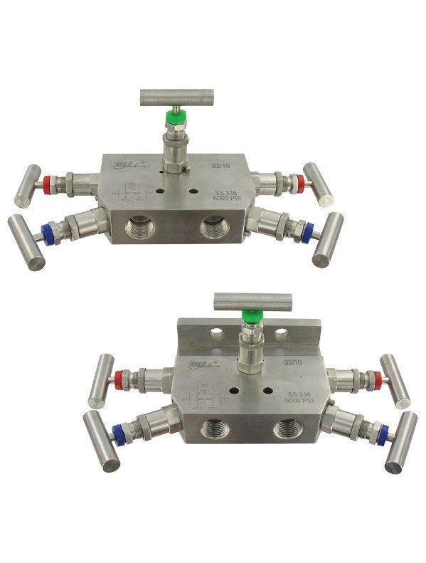 Dwyer Instruments BBV-22 | 5-valve manifold with top mounted vent valves