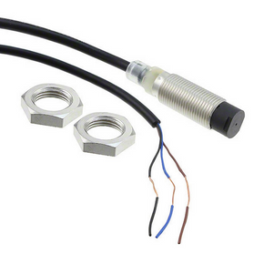 OMRON E2B-M12KN08-WP-B1 2M | Proximity sensor, LITE, inductive, nickel-brass, short body, M12, unshielded, 8 mm, DC, 3-wire, PNP-NO, 2 m cable