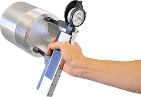 GAGEMAKER PG-6001, 9” – 16” (228.6 mm – 406.4 mm) RANGE, 0.0005" RESOLUTION, 1/2 TRAVEL, 2½” REACH, INTERNAL THREAD ROLL GAGE