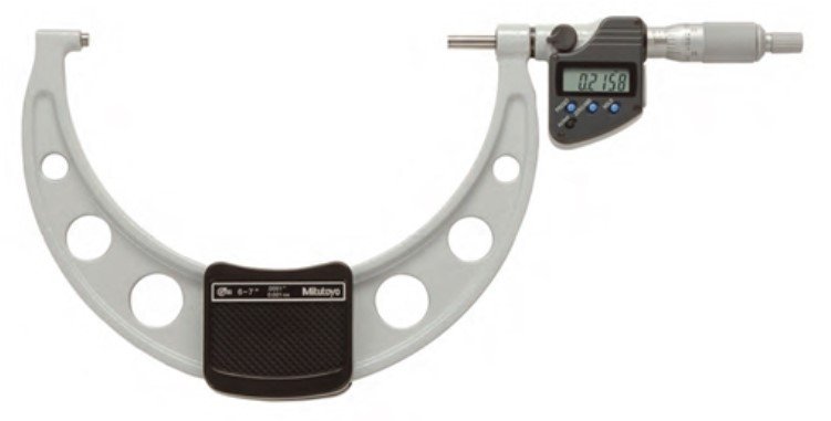 Mitutoyo 293-352-10 | Digital Coolant Proof Micrometer | Resolution 0.0001inch or 0.001mm | Range 6 to 7 inch or 150 to 175mm