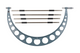 Mitutoyo 104-154 | Interchangeable Anvil Micrometer | Range 20 - 24 inches | Graduation 0.001"