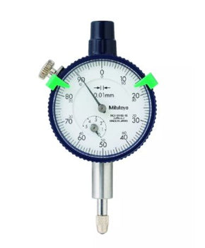 Mitutoyo 1044SB-15 | Dial Indicator| Flat Back | Juweled Bearing | Series 1 | Graduation 0.01 mm | Range 5 mm