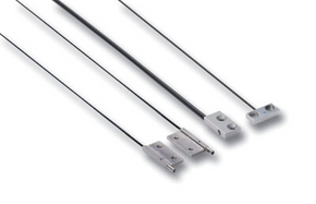 OMRON E32-T15ZR 2M | Fibre optic sensor, through-beam, square flat form head, high flex R1 fibre, 2 m cable