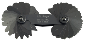 Mitutoyo 186-105 Radius Gauge 1-7mm, 34 Pairs