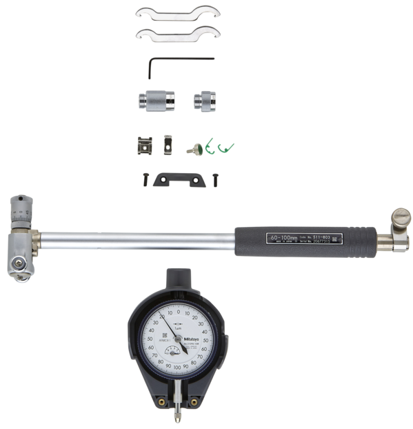 Mitutoyo 511-813 Micrometer Head Bore Gauge, Range 60 - 100 mm, Graduation 0.01 mm