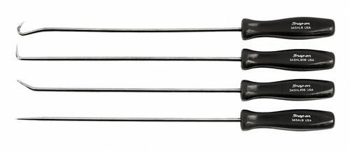 Snap-on ASAL204B | 4 pc Acetate Handle Long Pick Set | 4-piece set, acetate handles