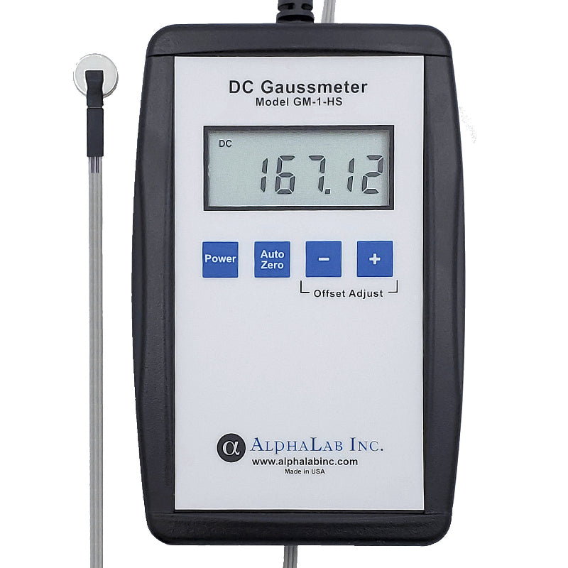 AlphaLab GM1HS | DC Gaussmeter Model GM1-HS | 799.99 G, 0.01 G Resolution - generaltechuae