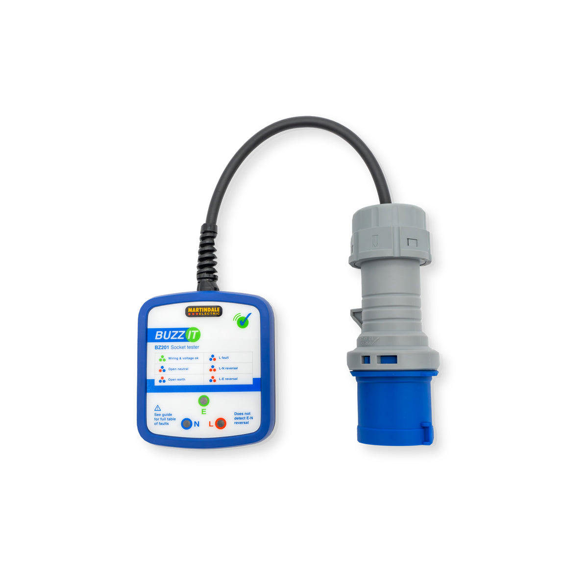 Martindale MARBZ201-16 | BZ201-16 Industrial Socket Tester with Buzzer | 230V 16A, 28 Fault Conditio - generaltechuae