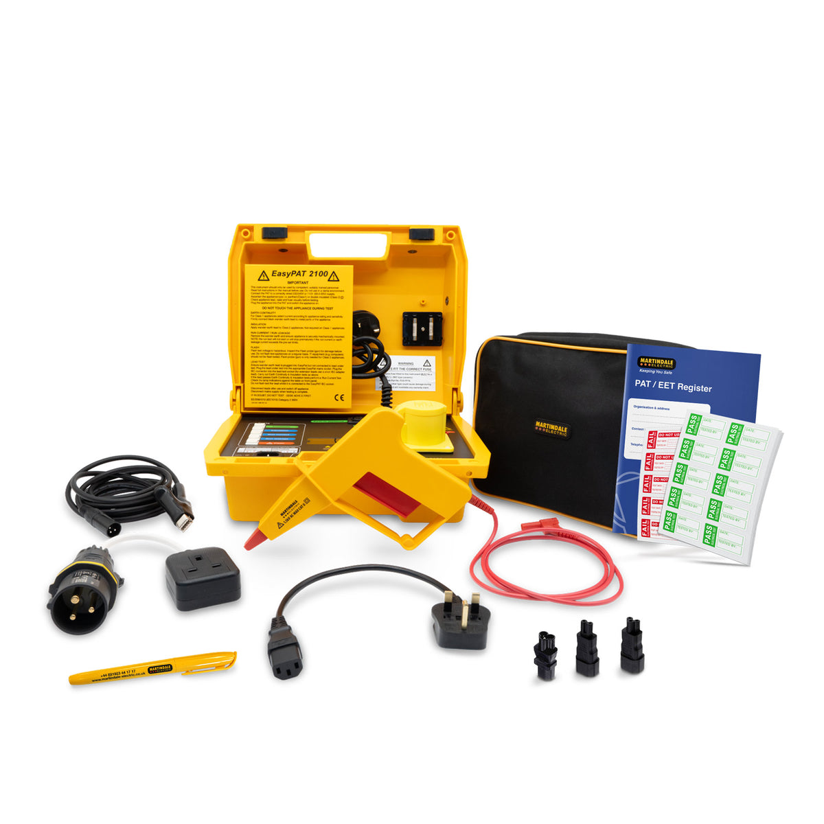 Martindale MAREPAT2100KIT1 | EPAT2100 Portable Appliance Test Kit | 110V/230V, Flash & Run Tests - generaltechuae