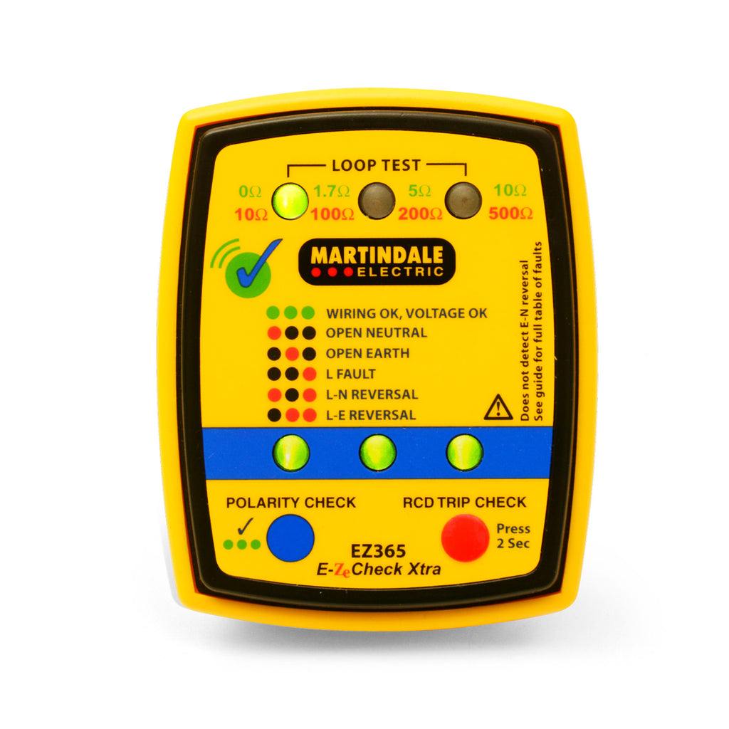 Martindale MAREZ365 | EZ365 Socket, Earth Loop & RCD Tester | 30mA RCD, L-NE swap - generaltechuae