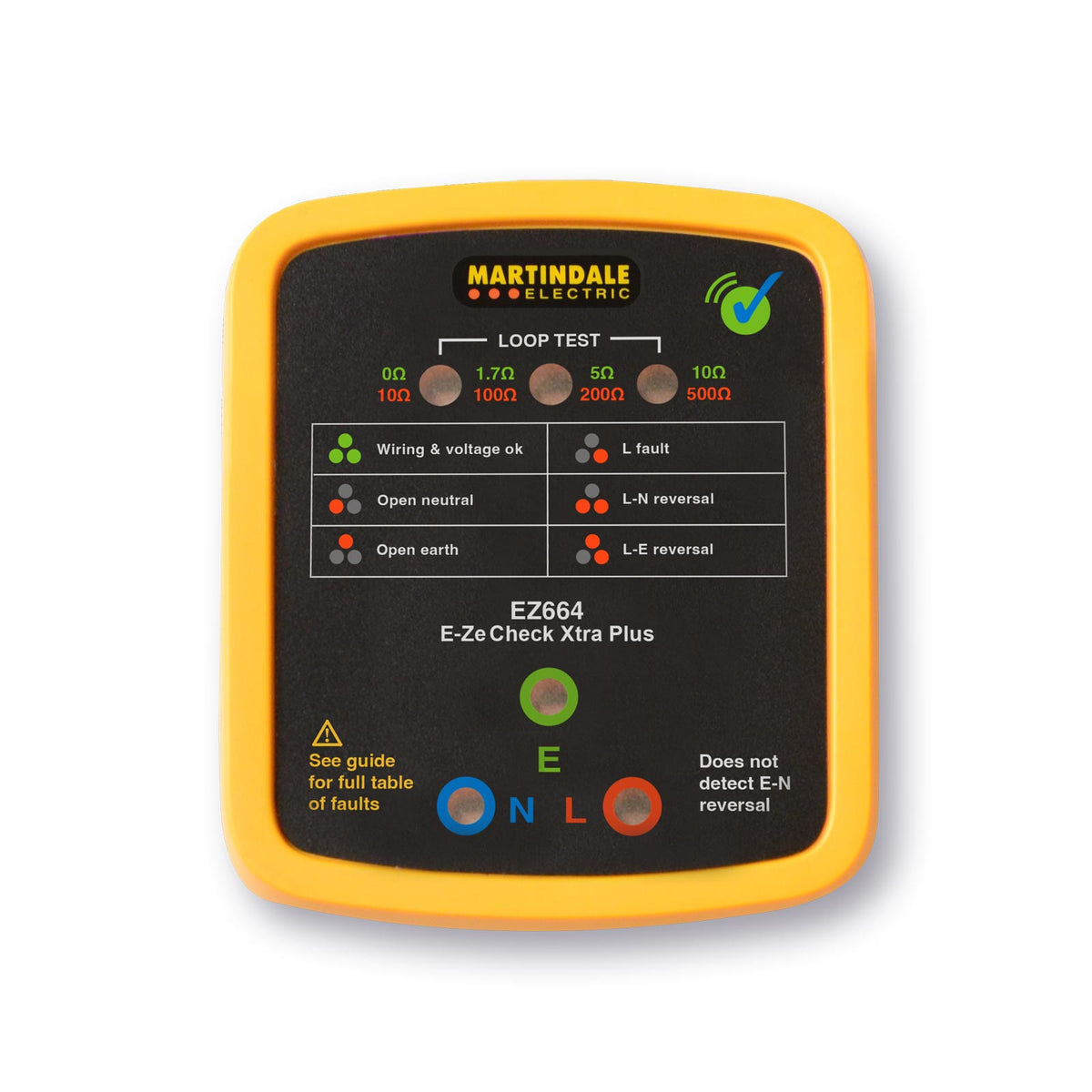 Martindale MAREZ664 | EZ664 Advanced Socket & Non-Trip Earth Loop Tester | With flying leads - generaltechuae