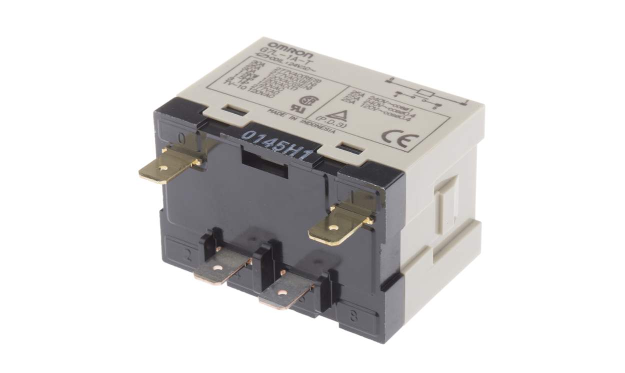 Omron G7L-1A-T AC24, Panel Mount Power Relay, 24V ac Coil, 30A Switching Current, SPST - generaltechuae