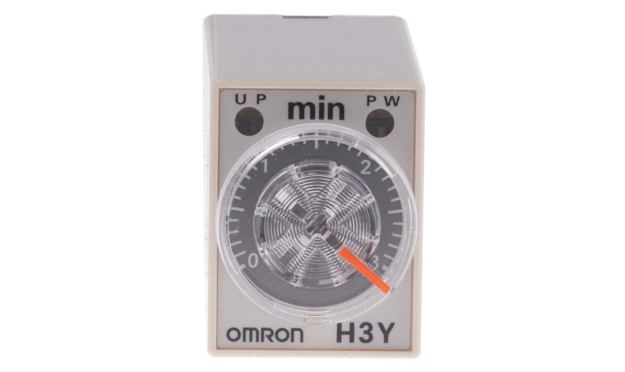 Omron H3Y-4 100-120VAC 3M, H3Y-4 Series DIN Rail, Surface Mount Timer Relay, 100 → 120V ac, 4-Contact, 0.1 → 3min, 1-Function, - generaltechuae