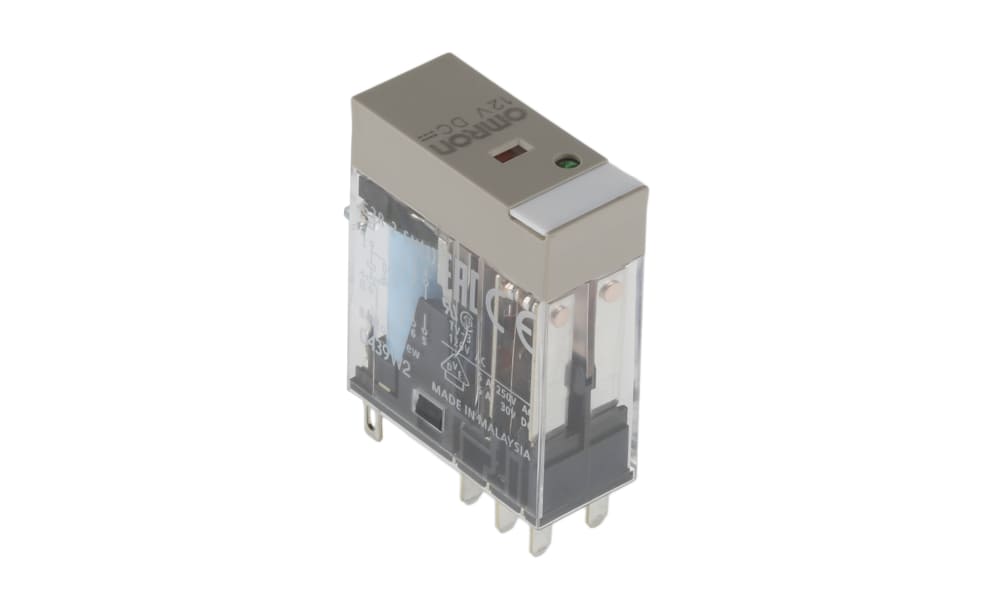 Omron G2R-2-SN DC12(S), Plug In Power Relay, 12V dc Coil, 5A Switching Current, DPDT