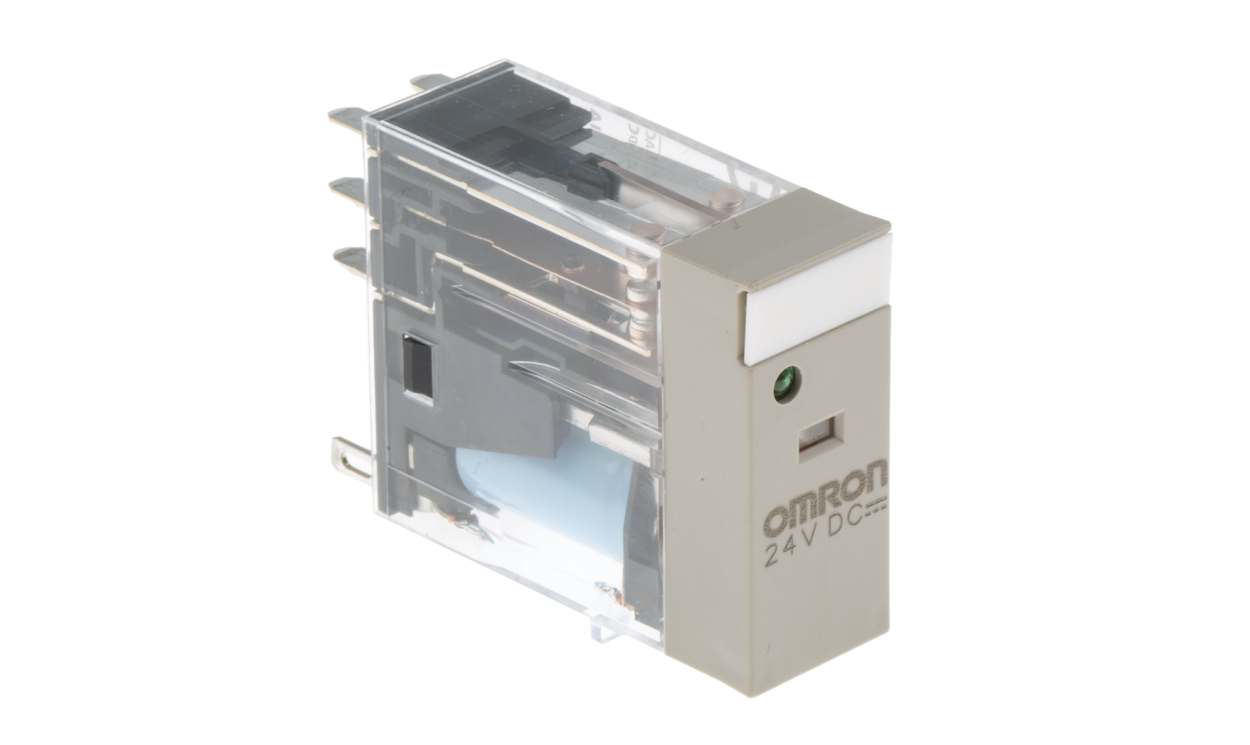 Omron G2R-2-SN 24VDC (S), Plug In Power Relay, 24V dc Coil, 5A Switching Current, DPDT