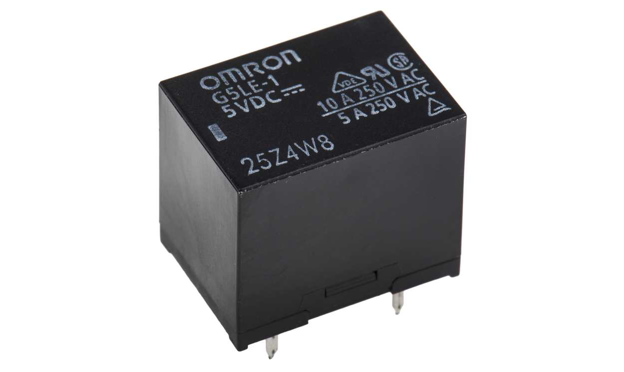 Omron G5LE-1 DC5, PCB Mount Power Relay, 5V dc Coil, 10A Switching Current, SPDT - generaltechuae