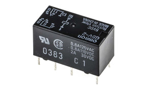 Omron G5V-2 DC5, PCB Mount Signal Relay, 5V dc Coil, 2A Switching Current, DPDT
