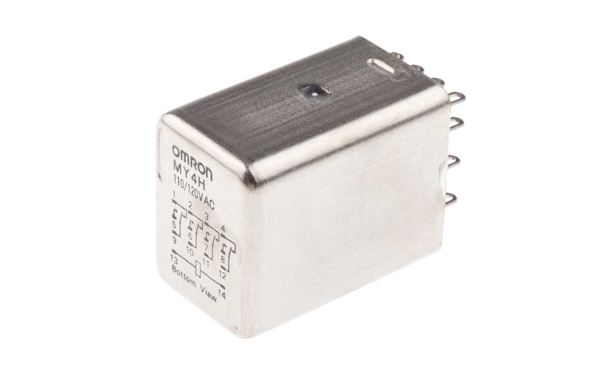 Omron MY4H 110/120VAC, Panel Mount Power Relay, 110 → 120V ac Coil, 3A Switching Current, 4PDT