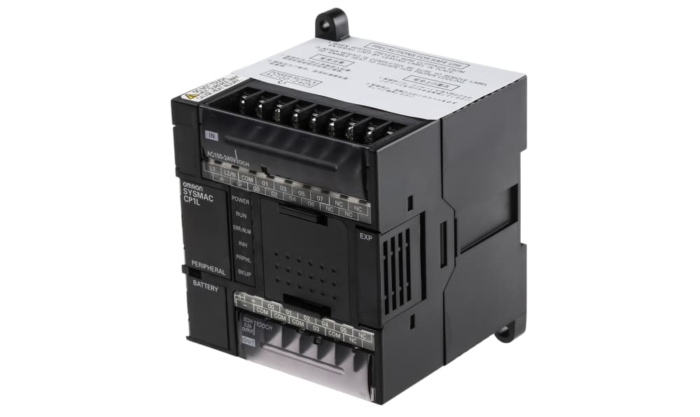 Omron CP1L-L14DR-A, CP1L Series PLC CPU for Use with SYSMAC CP1L Series, Relay Output, 8 (DC)-Input, DC Input
