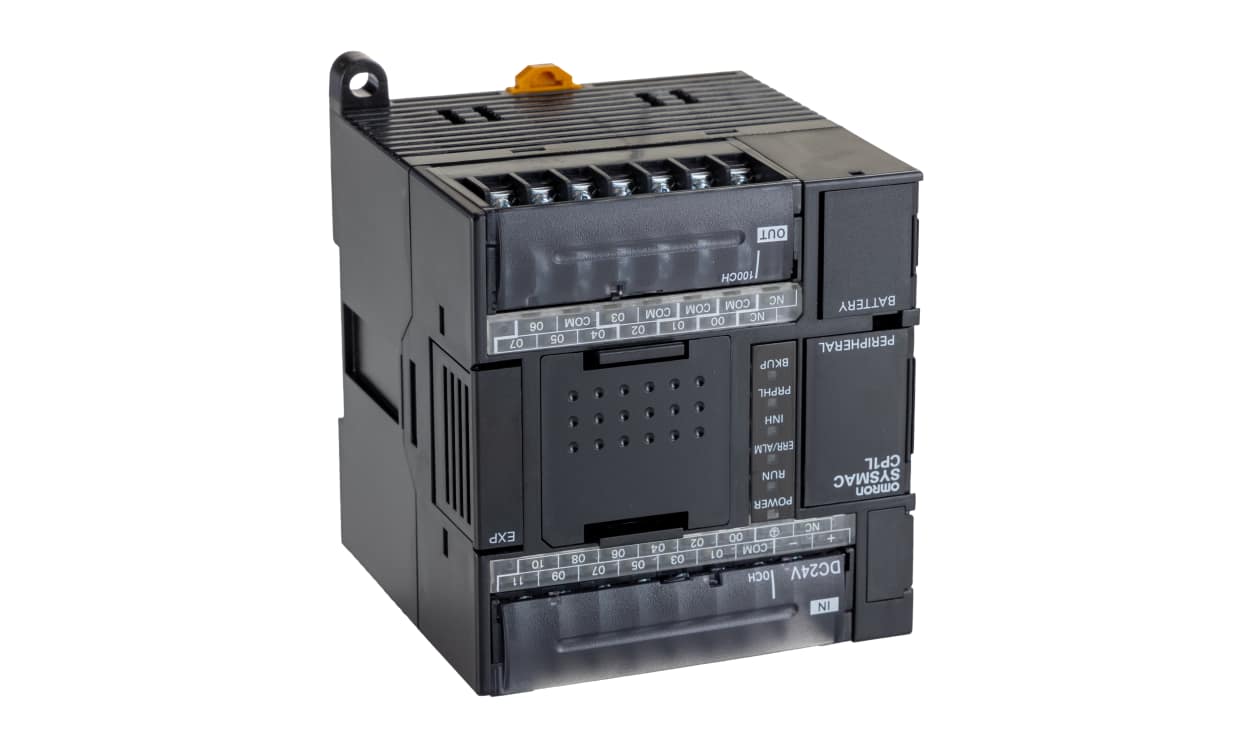 Omron CP1L-L20DT1-D, CP1L Series PLC CPU for Use with SYSMAC CP1L Series, PNP Output, 12 (DC)-Input, PNP/NPN Input - generaltechuae