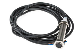 Omron E2A-S12LS04-WP-B1 2M, Inductive Threaded Barrel Proximity Sensor, M12, 4 mm Detection, PNP NO, 12 → 24 V dc
