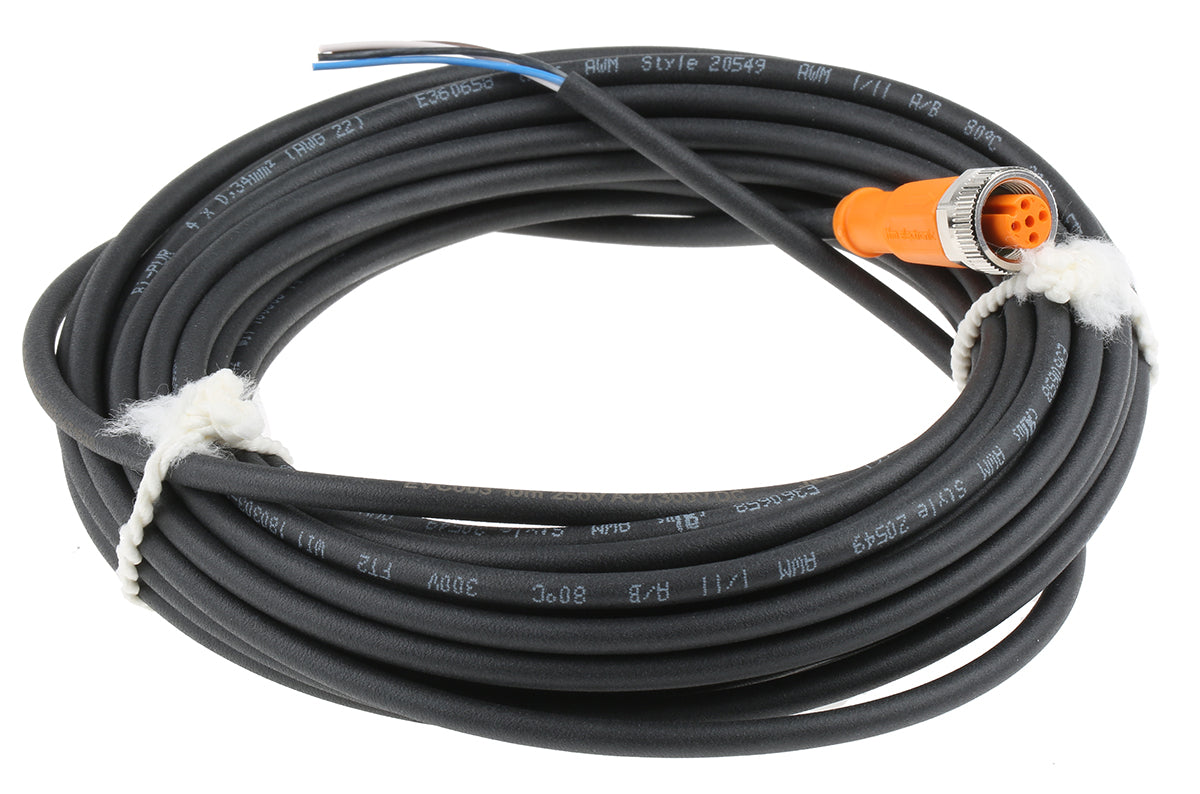 ifm EVC003, Female 4 way M12 to Unterminated Sensor Actuator Cable, 10m