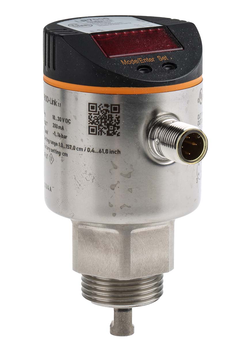 ifm LR7000, Electronic Level Sensor, PNP Output, Stainless Steel Body