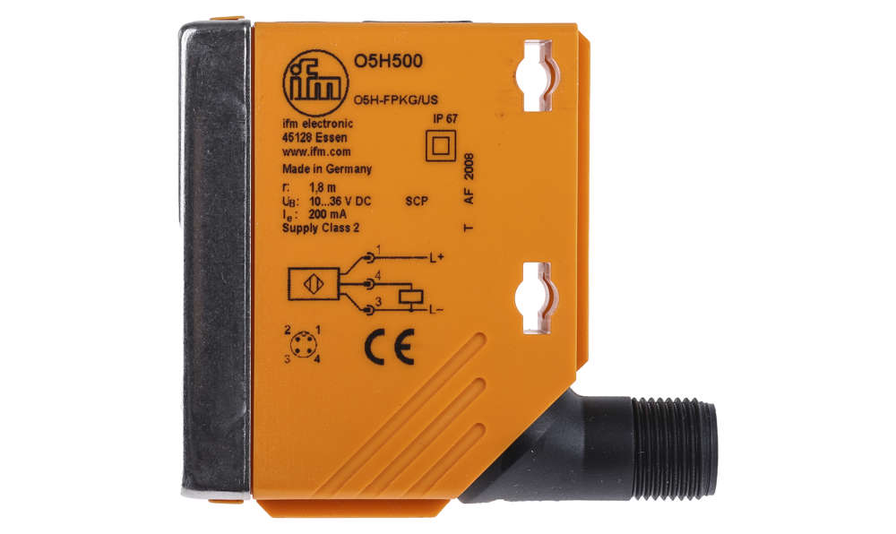 ifm O5H500, Diffuse Photoelectric Sensor, Block Sensor, 50 mm → 1.8 m Detection Range