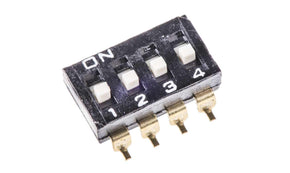 Omron A6S-4104-H, 4 Way Surface Mount DIP Switch 4PST