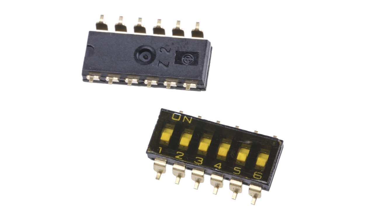 Omron A6S-6102-H, 6 Way Surface Mount DIP Switch 6P