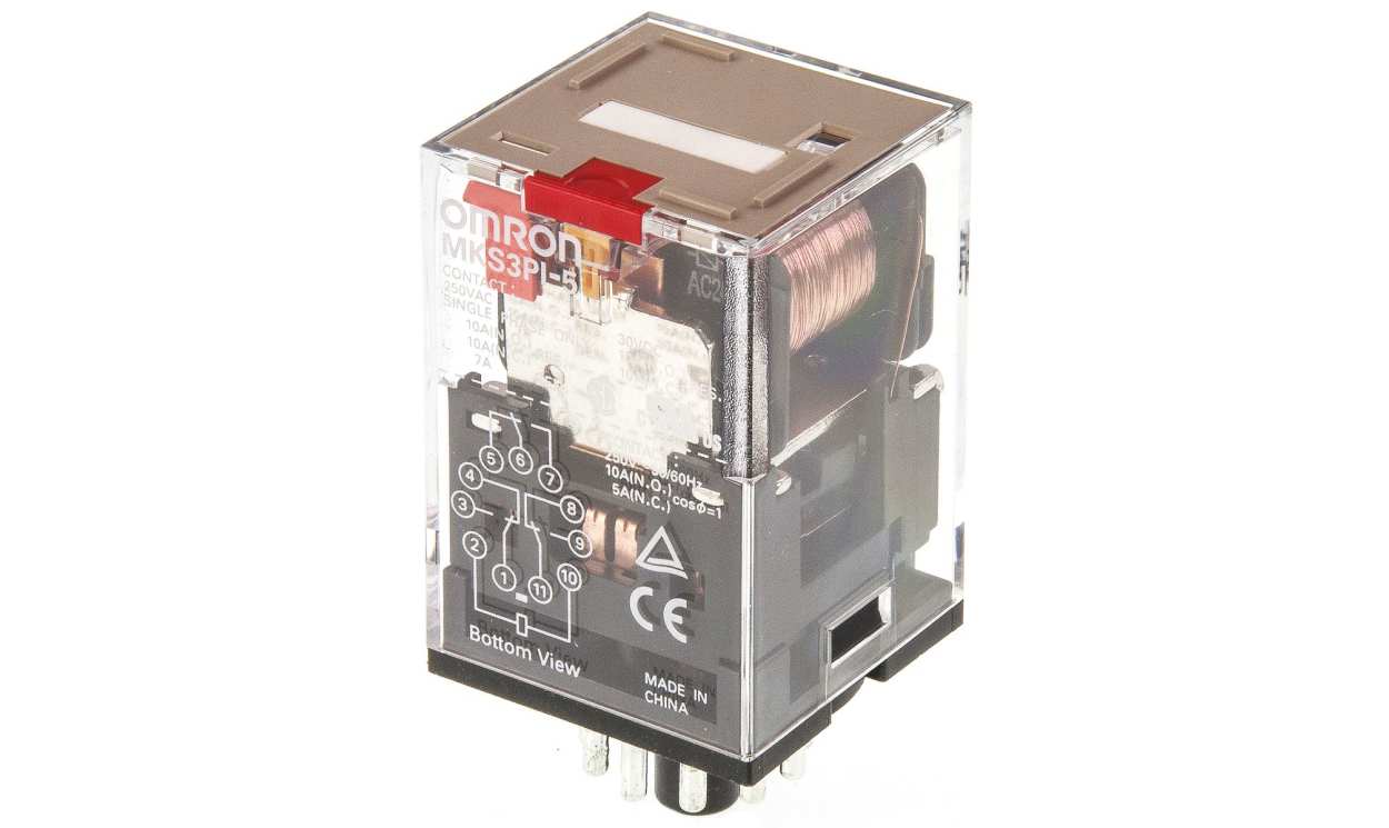 Omron MKS3PI-5 24VAC, PCB Mount Relay, 24V ac Coil, 10A Switching Current, 3PDT - generaltechuae