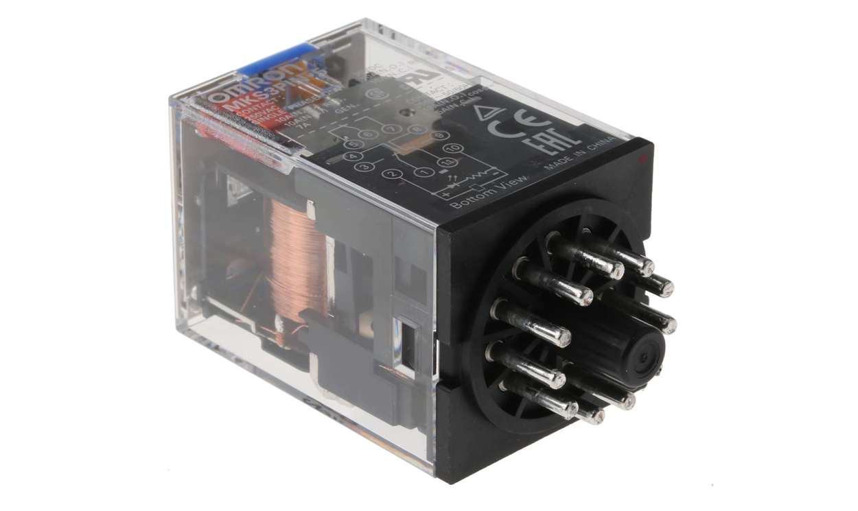 Omron MKS3PIN-5 24VDC, Plug In Power Relay, 24V dc Coil, 10A Switching Current, 3PDT - generaltechuae