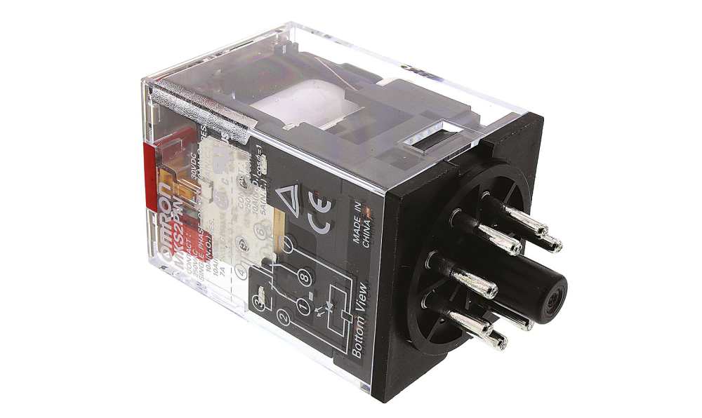 Omron MKS2PIN 110VAC, Plug In Power Relay, 110V ac Coil, 10A Switching Current, DPDT