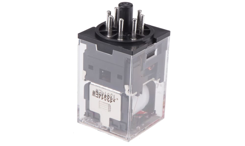 Omron MKS2PIN 230VAC, Plug In Power Relay, 230V ac Coil, 10A Switching Current, DPDT