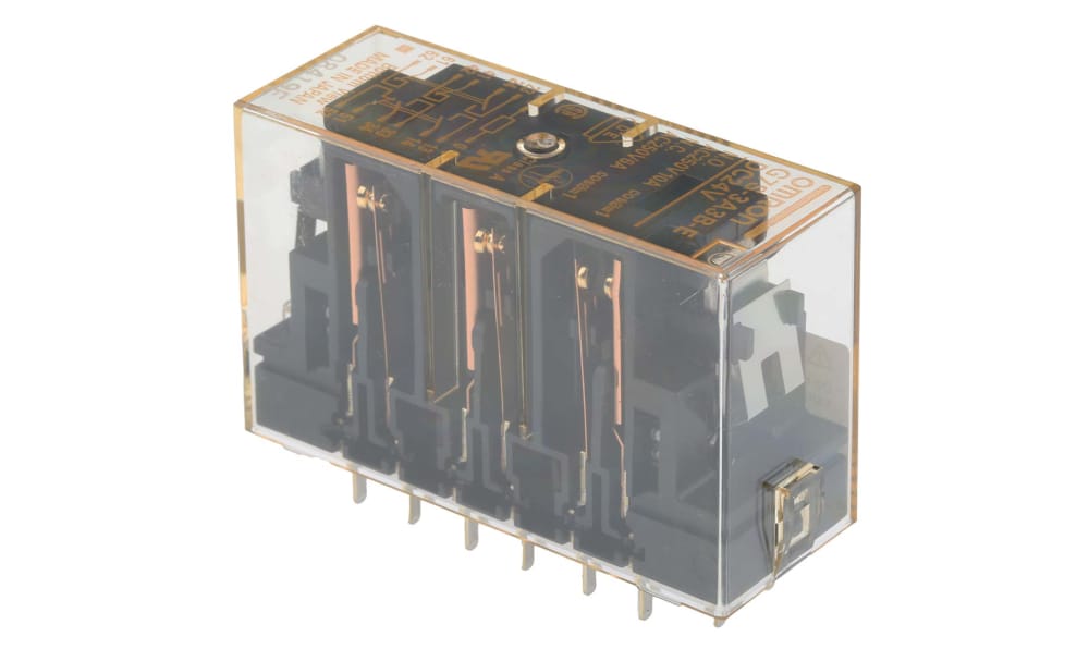 Omron G7S-3A3B-E DC24, PCB Mount Force Guided Relay, 24V dc Coil Voltage, 6 Pole, 3PST-NO/3PST-NC