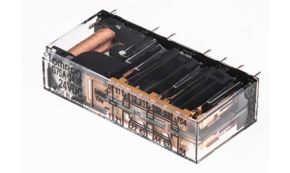 Omron G7SA-3A3B 24VDC, PCB Mount Force Guided Relay, 24V dc Coil Voltage, 6 Pole, 3PDT