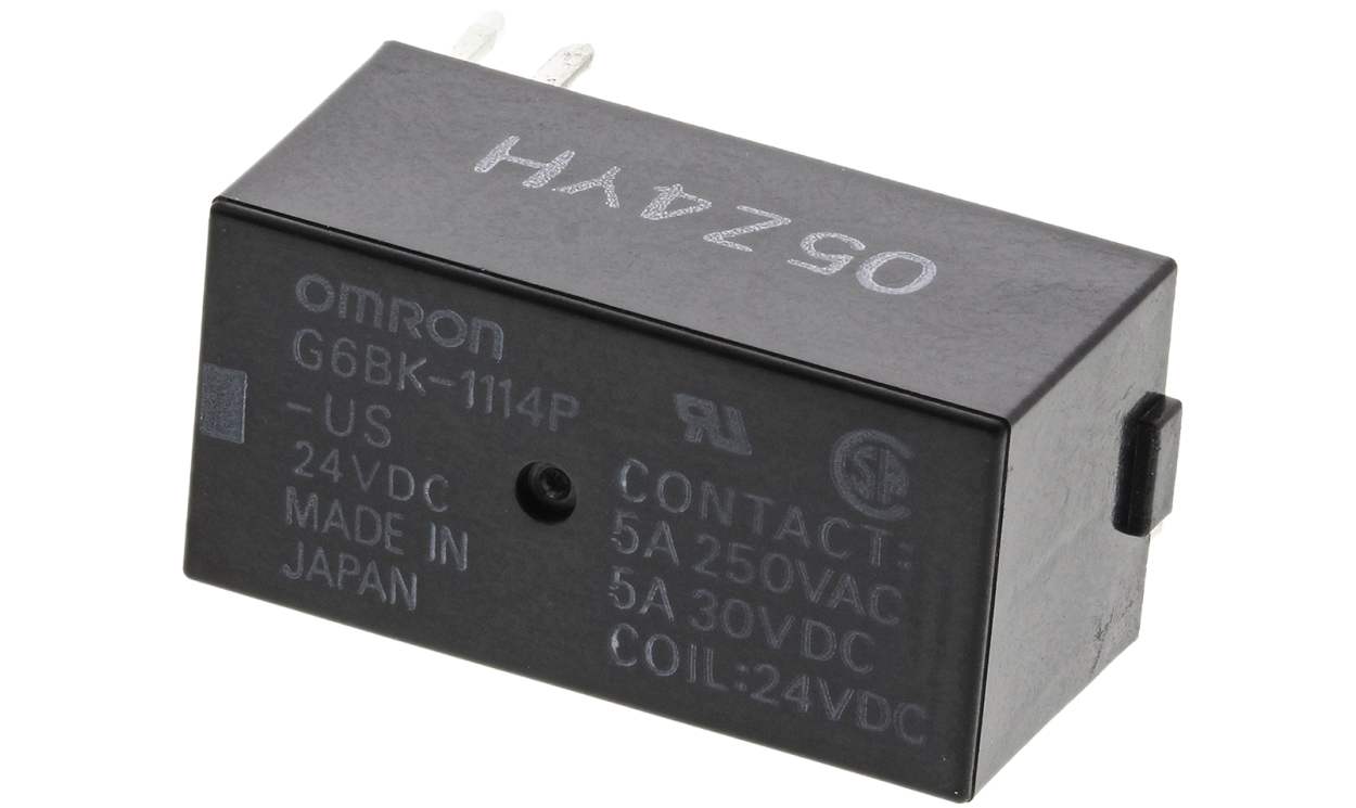 Omron G6BK-1114P-US DC24, PCB Mount Latching Power Relay, 24V dc Coil, 5A Switching Current, SPST - generaltechuae