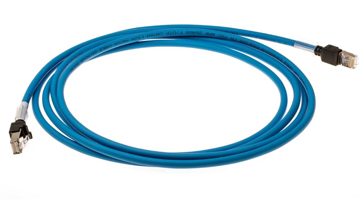 Omron XS6W-6LSZH8SS300CM-B, XS6W, 3m Cat6a, Blue RJ45 to Male RJ45 Male, FTP, STP Shielded, Terminated LSZH Sheath