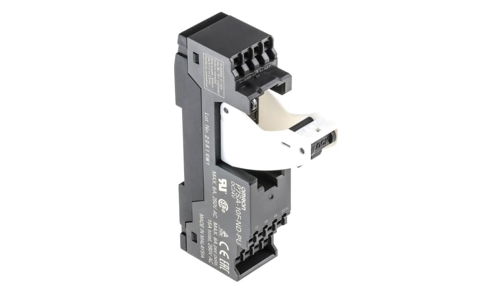 Omron P7SA-10F-ND-PU 24VDC, G7SA 10 Pin 24V dc DIN Rail Relay Socket, for use with G7SA Series Relay