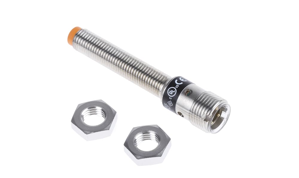 ifm IE5288, Inductive Threaded Barrel Proximity Sensor, M8, 4 mm Detection, PNP NO, 10 → 36 V dc