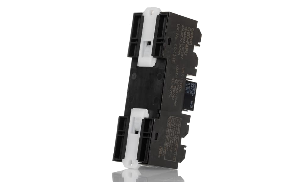 Omron G6D-F4PU DC24, G6D-F4PU Series Solid State Relay, DIN Rail Mount, 24V dc Coil, SPST, 4-Pole, 5A Load
