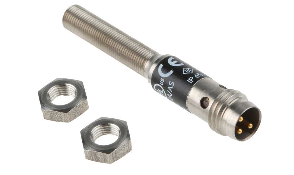 ifm IY5036, Inductive Threaded Barrel Proximity Sensor, M5, 0.8 mm Detection, PNP NO, 10 → 36 V dc